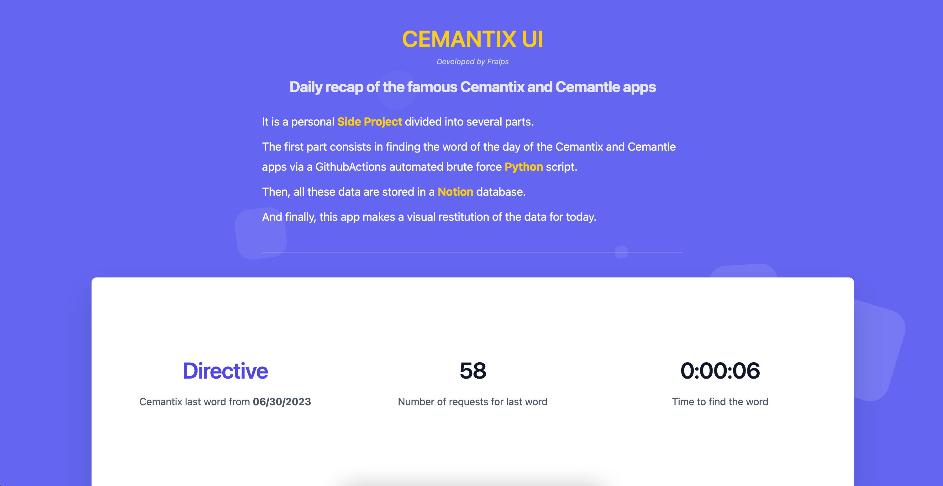 Cemantix UI app